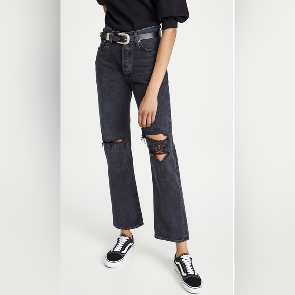 AGOLDE Lana Mid Rise Straight Jeans - Picture 1 of 7